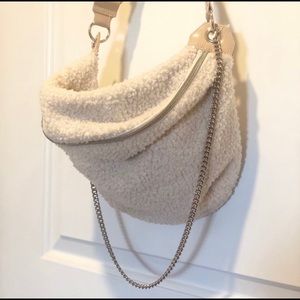 Béis Faux Shearling Fanny Pack
